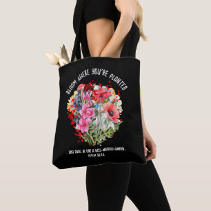 BLOOM, IN DEM SIE Christliche Blume PLANEN Tasche