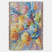 Bloom in Motion: Woven Joy Decke (Vorderseite Vertikal)