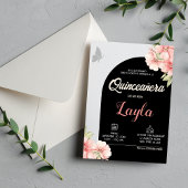 Bloom in Quinceañera! Boho Floral Mis Quince Einladung