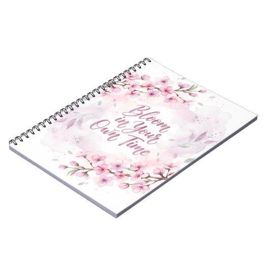 Bloom in Your Own Time Spiral Photo Notebook Notizblock (Linke Seite)