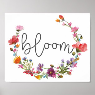 Bloom, inspirierendes Zitat Poster
