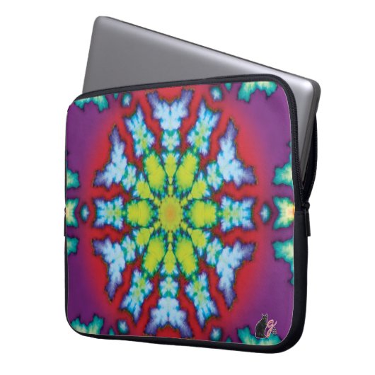 Bloom Kaleidoscope Laptop Sleeve (Vorderseite Links)