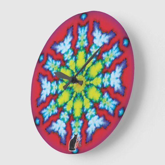 Bloom Kaleidoskop Große Wanduhr (Winkel)