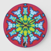 Bloom Kaleidoskop Große Wanduhr (Vorderseite)
