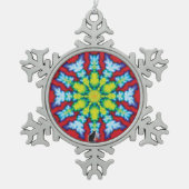 Bloom Kaleidoskop Snowflake Ornament (Vorderseite)