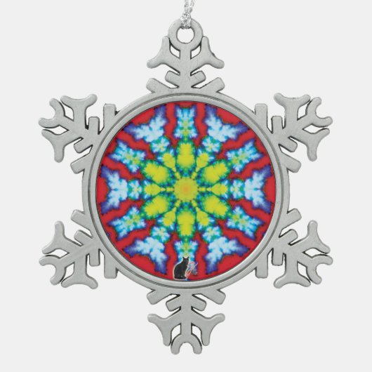 Bloom Kaleidoskop Snowflake Ornament (Vorderseite)
