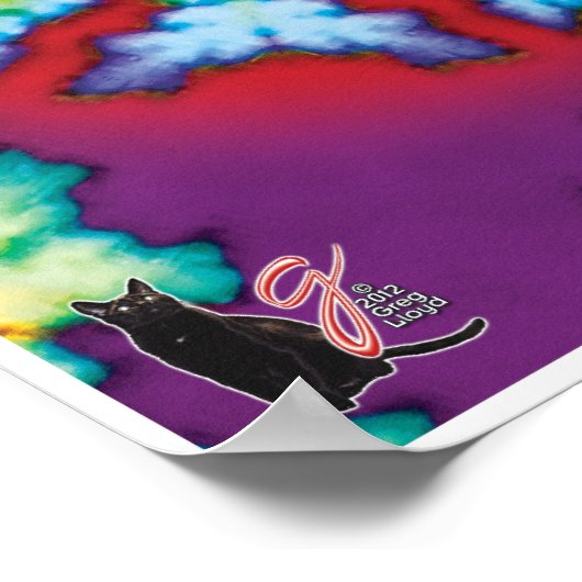 Bloom Kinetic Collage Kaleidoscope Poster (Ecke)