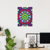 Bloom Kinetic Collage Kaleidoscope Poster (Heimbüro)