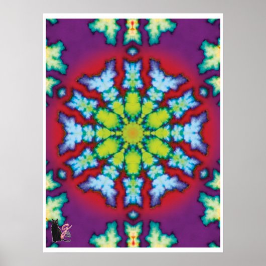 Bloom Kinetic Collage Kaleidoscope Poster (Vorne)