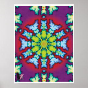 Bloom Kinetic Collage Kaleidoskop-Poster Poster