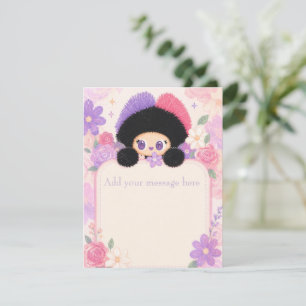 Bloom Kitty leere Notizkarten Florale persönlich Mitteilungskarte
