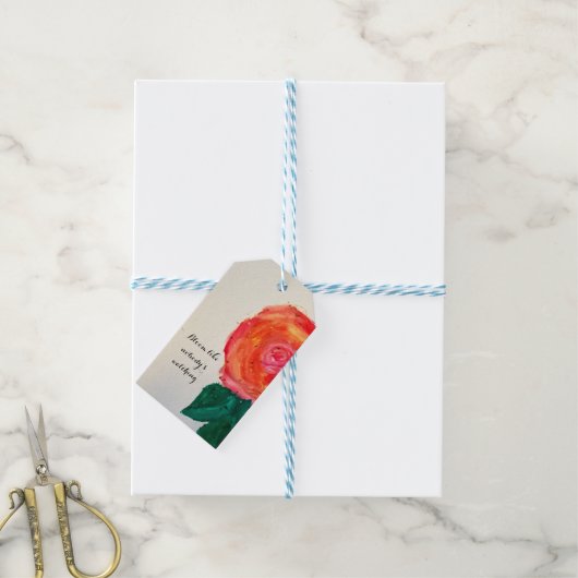 Bloom Like Nobody’s Watching Geschenkanhänger (Mit Garn)