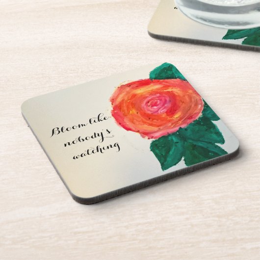 Bloom Like Nobody’s Watching Getränkeuntersetzer (Linke Seite)