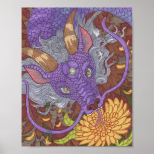 Bloom Lila Drache Poster