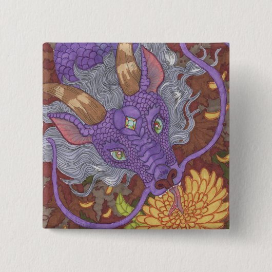 Bloom Lila Dragon Button (Vorderseite)