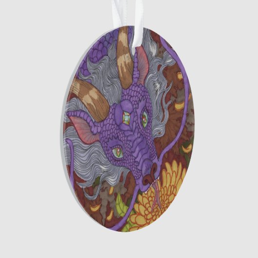Bloom Lila Dragon Ornament (Vorderseite)