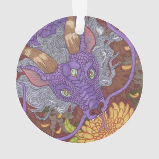 Bloom Lila Dragon Ornament (Rückseite)