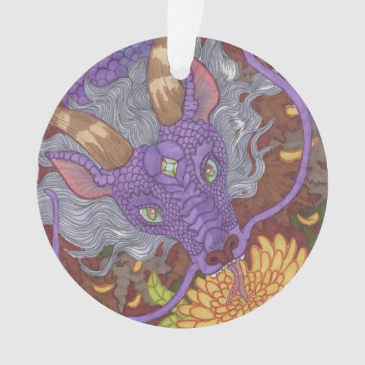 Bloom Lila Dragon Ornament (Vorderseite)