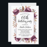 Bloom Lila Watercolor 70. Geburtstag Einladung<br><div class="desc">Hübscher Moderne Wasserfarbe Geburtstagseinladungen im Kleinen Bayleigh Store!</div>
