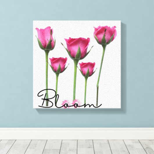 "Bloom" - Minimalistische Leinwand Mauer Kunst mit (Insitu (Holzboden))