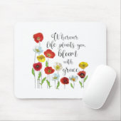 Bloom mit grace-Poppy-Blume Mousepad (Mit Mouse)