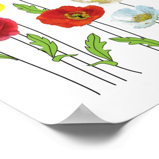 Bloom mit grace-Poppy-Blume Poster (Ecke)