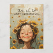 Bloom mit Joy Postkarte (Vorderseite)
