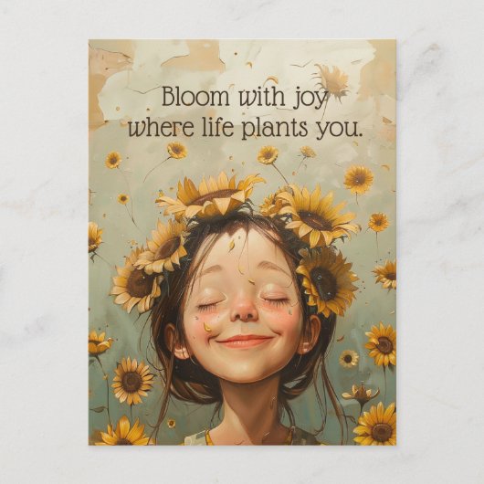 Bloom mit Joy Postkarte (Vorderseite)