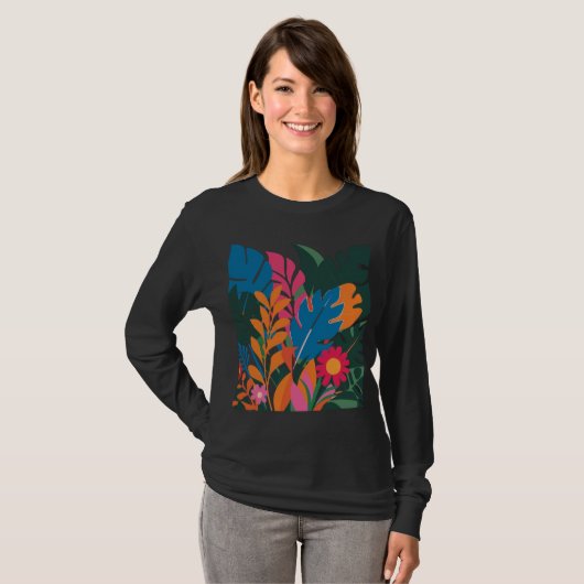 Bloom mit lebendigen FarbenT-Shirt T-Shirt (Vorne ganz)