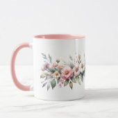 Bloom Monogramm - Personalisierte Bläschen Tasse (Links)