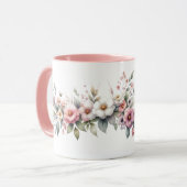 Bloom Monogramm - Personalisierte Bläschen Tasse (Vorderseite Links)