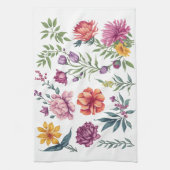 Bloom Pop – Farbige Blumen Geschirrtuch (Vertikal)
