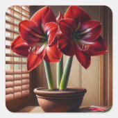 Bloom Quadratischer Aufkleber (Vorderseite)