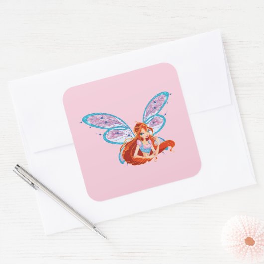 Bloom Quadratischer Aufkleber (Umschlag)