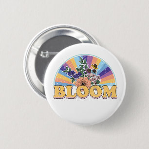 Bloom Retro Floral Button