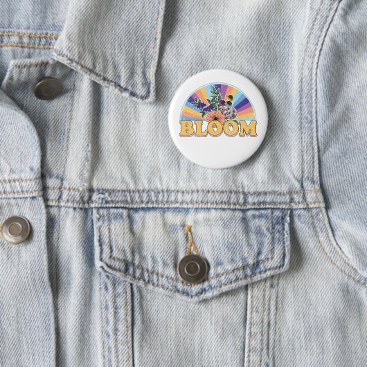 Bloom Retro Floral Button (Beispiel)