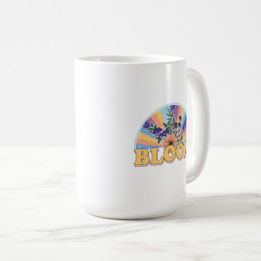 Bloom Retro Floral Kaffeetasse (VorderseiteRechts)