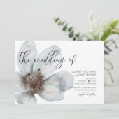 Bloom ・ Romantische Moderne Blüte ・ Elegantes Scri Einladung (Stehend Vorderseite)