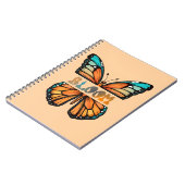 Bloom - Schmetterlingsdesign Notizblock (Linke Seite)