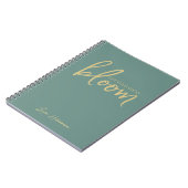 Bloom Silver Fern Green Spiral Foto Notebook Notizblock (Linke Seite)