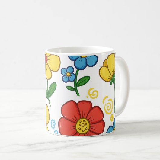 Bloom & Sip Blumen-Tasse Kaffeetasse (VorderseiteRechts)