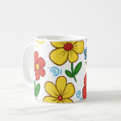 Bloom & Sip Blumen-Tasse Kaffeetasse (Vorderseite Links)