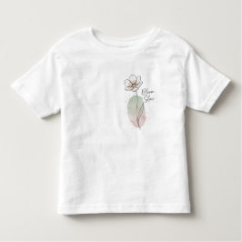 Bloom Slow Minimalist Floral Art Kleinkind T-shirt
