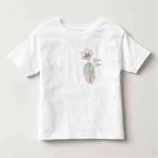 Bloom Slow Minimalist Floral Art Kleinkind T-shirt