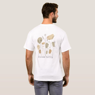 Bloom Softly — Minimalist Wildflower Line Art  T-Shirt