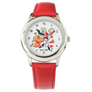 Bloom Style Kids Watch – Floral Ukrainian Inspired Armbanduhr