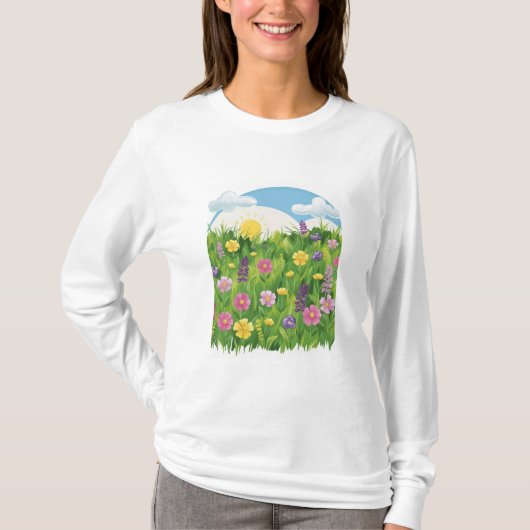 "Bloom & Sunshine - Spring & Summer Floral T Shirt (Vorderseite)