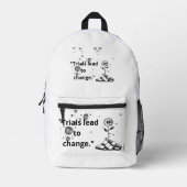 Bloom Through Trials – Strength from the Cracks Bedruckter Rucksack (Vorderseite)