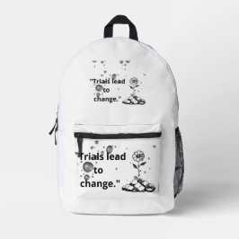 Bloom Through Trials – Strength from the Cracks Bedruckter Rucksack