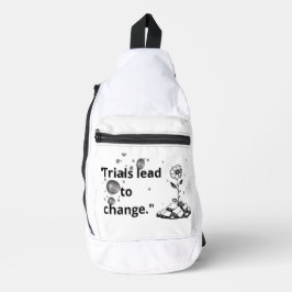 Bloom Through Trials – Strength from the Cracks Crossbody Bag
